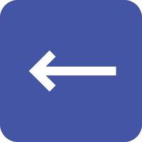 Left Arrow Glyph Round Background Icon vector