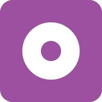 Record Glyph Round Background Icon vector