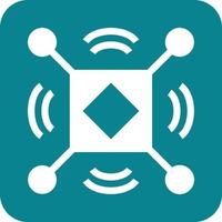 Sensors Glyph Round Background Icon vector