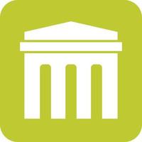 Library Glyph Round Background Icon vector