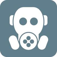 Poisonous Gas Glyph Round Background Icon vector