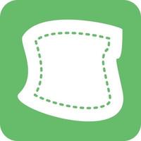 Patch Glyph Round Background Icon vector
