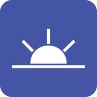 Sunrise Glyph Round Background Icon vector