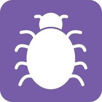 Bug Fixing Glyph Round Background Icon vector