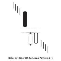 Side-by-Side White Lines Pattern - White and Black - Round vector