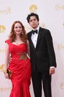 LOS ANGELES, AUG 25 - Christina Hendricks, Geoffrey Arend at the 2014 Primetime Emmy Awards, Arrivals at Nokia Theater at LA Live on August 25, 2014 in Los Angeles, CA photo