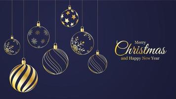 Christmas background with christmas ball decoration vector