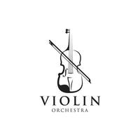 vector de logotipo de icono de violín estilizado.
