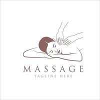 Body massage logo vector illustration