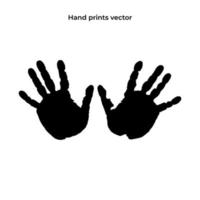 Human hand print element. Grunge design. Vector eps 10
