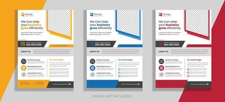 Creative corporate business flyer template design vector