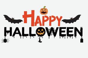 Happy Halloween Text banner vector . Happy Halloween Holiday lettering for Banner, poster, greeting card, party invitation.