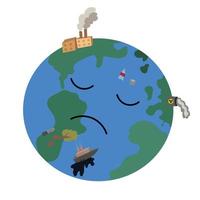 World Pollution Prevention Day ,International Earth Day,Save the planet. vector