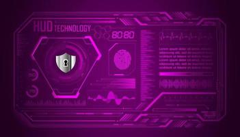 Modern HUD Technology Screen Background vector