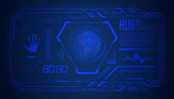 Modern HUD Technology Screen Background vector