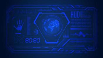 Modern HUD Technology Screen Background vector