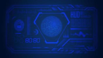 Modern HUD Technology Screen Background vector