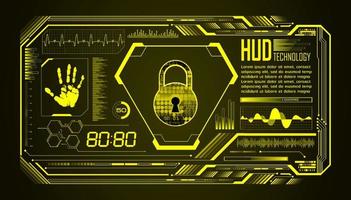 Modern HUD Technology Screen Background vector