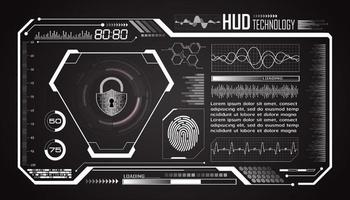 fondo de pantalla de tecnología hud moderna vector