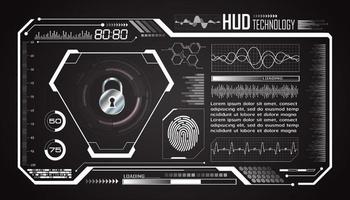 Modern HUD Technology Screen Background vector