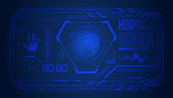 Modern HUD Technology Screen Background vector