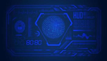 Modern HUD Technology Screen Background vector