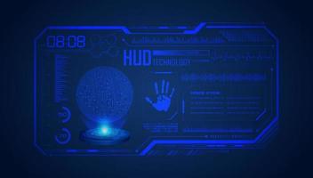 Modern HUD Technology Screen Background vector