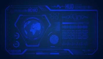 Modern HUD Technology Screen Background vector