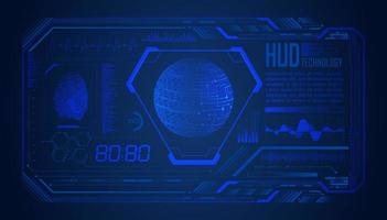 Modern HUD Technology Screen Background vector
