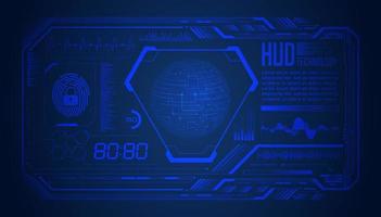 Modern HUD Technology Screen Background vector