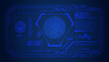 Modern HUD Technology Screen Background vector