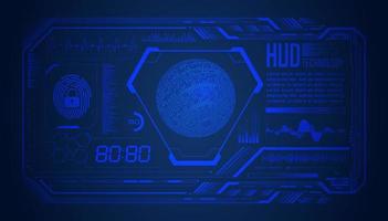 Modern HUD Technology Screen Background vector