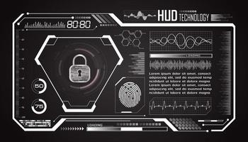 Modern HUD Technology Screen Background vector