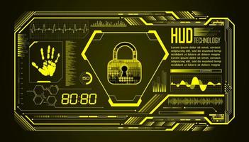 Modern HUD Technology Screen Background vector