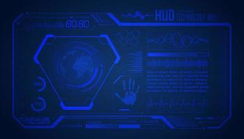 Modern HUD Technology Screen Background vector