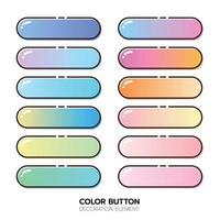 color button button decoration element vector