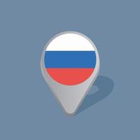 ilustración de la plantilla de la bandera de rusia vector