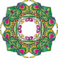 el mandala abstracto se puede usar para el borde del marco o el patrón repetido vector