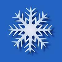 Snowflake Christmas decoration. paper cut style vector