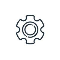 Gear icon isolated on a white background. Gear symbol for web and mobile apps. vector