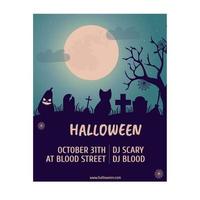 Halloween party invitation. Vector illustration