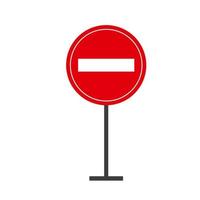 Road stop sign. Vector illustration