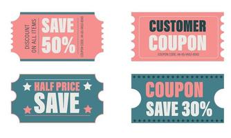 A set of coupons for a discount vector