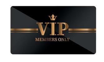 VIP card premium  with gold elements and crown vector