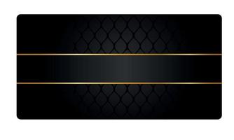 Black VIP card template with gold insert vector