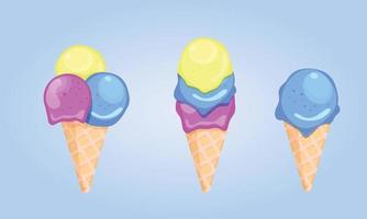 Ice cream set vector