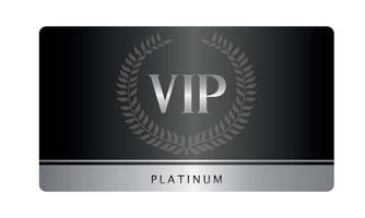 Platinum, silver VIP card, invitation template. vector