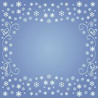 Image of snowflakes from the ornament on a dark blue background. EPS10 vector