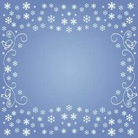 Image of snowflakes from the ornament on a dark blue background. EPS10 vector