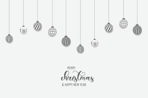 Christmas and New Year Typographical on white background with winter landscape Horizontal new year background, headers, posters, cards, website.Vector illustration vector